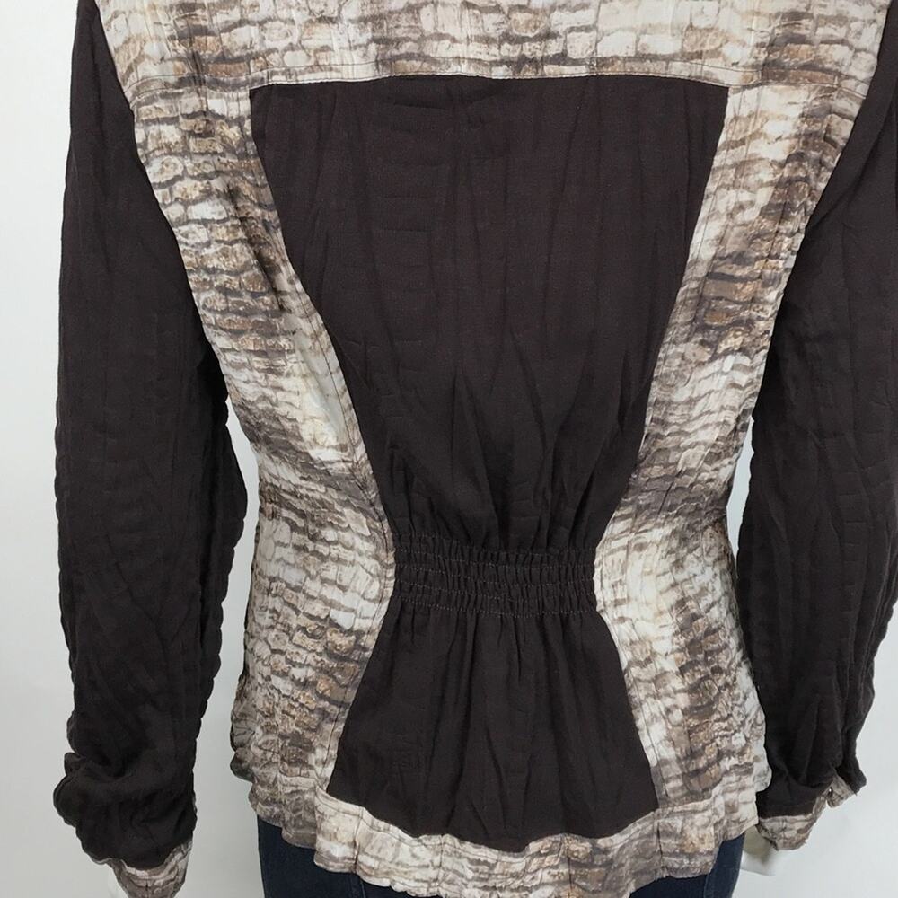 Alberto Makali Moto Biker Brown Brick Zip Jacket - Picture 10 of 11